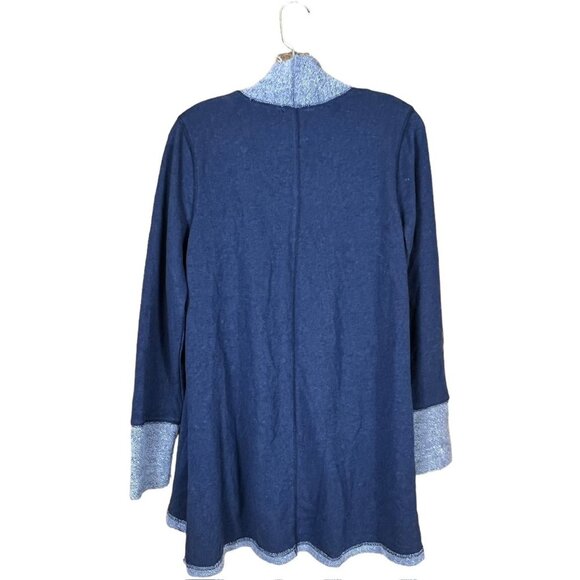 One World Women's Two Tone Blue Cardigan - Picture 2 of 7